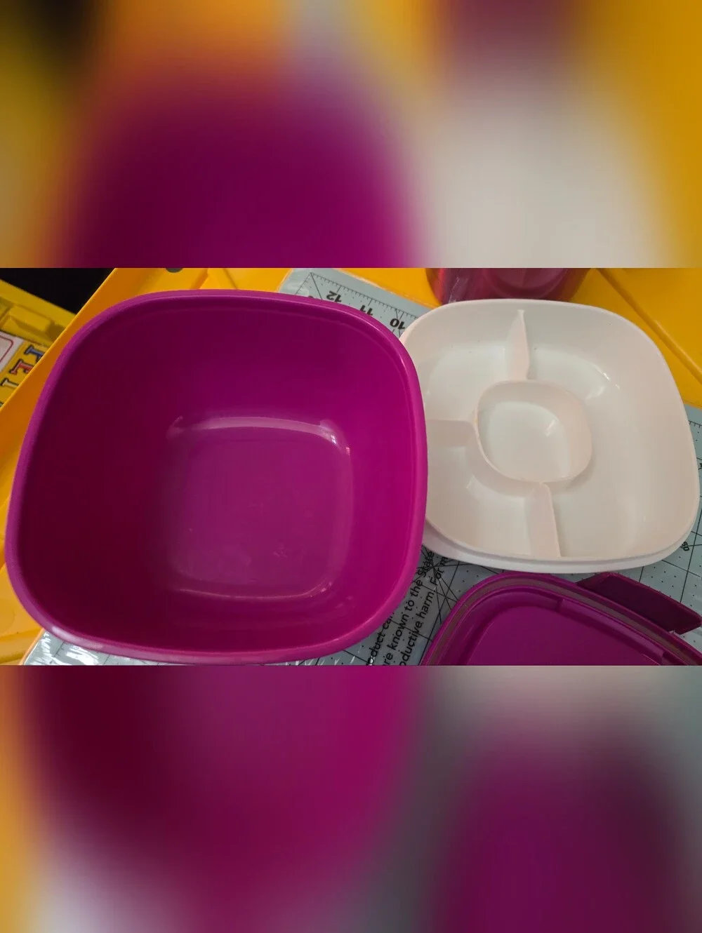 Please Read This Purple Food Storage Container Set - Versatile Kitchen Storage